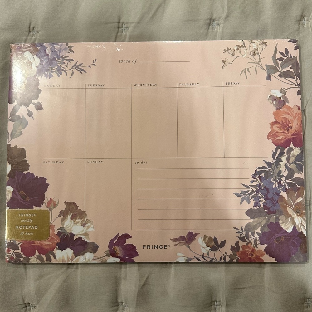 New Fringe Studio Rose Garden Large Desktop Weekly Planner - 80 Sheets